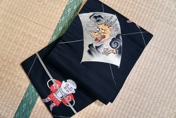 Black Nagoya obi- GREAT, dragon yakkosan samurai … - image 1