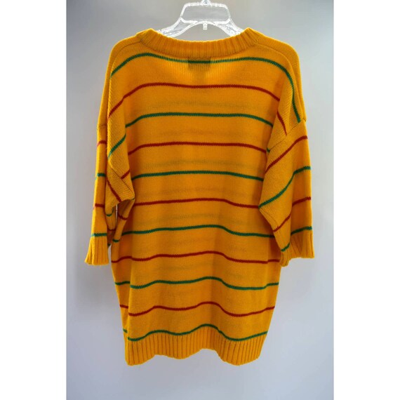 Vintage Venezia Yellow Striped Short Sleeve Sweat… - image 5