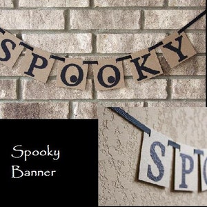SPOOKY Halloween Banner with Beautiful Embossed Lettering