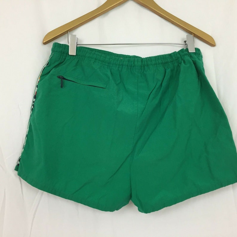 Vintage Nautica Competition Swim Trunks Medium Mens Green Lined Pocket 80s 90s