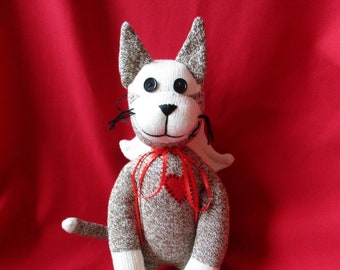 Sock Monkey Winged Griffin Cat Standing Large