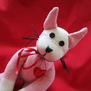 Sock Monkey Cat Pink