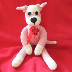 Sock Monkey Dog in Pink