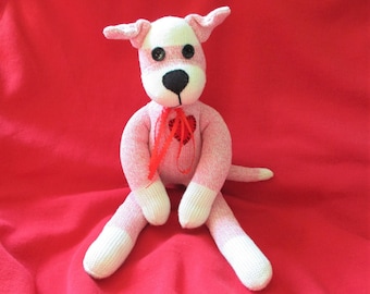 Sock Monkey Dog in Pink