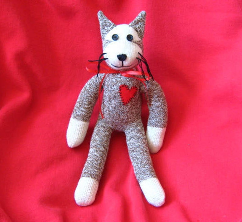 Sock Monkey Cat | Etsy
