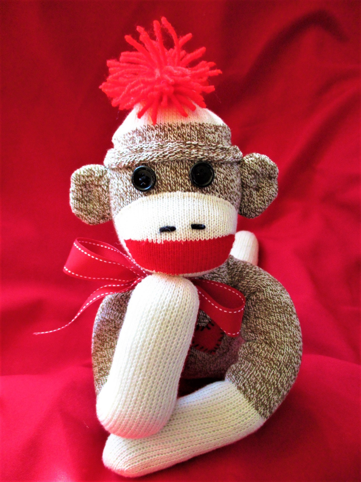 【USA vintage】sock monkey ソックモンキー 猿 ぬいぐるみ USA vintage】sock monkey ソックモンキー 猿 ぬいぐるみ