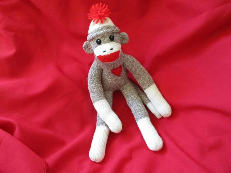 Sock Monkey Child Safe 16 inch Gift image 3