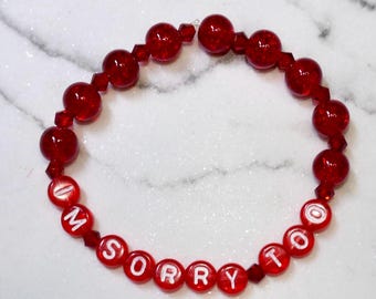 Eras Tour Beaded Friendship Bracelet: The Moment I Knew  (Red- TS4)