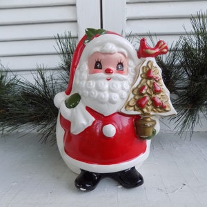 Vintage NAPCO Santa Planter - 1950s Napco Santa Planter or Candy Holder - Vintage Christmas Decor - Vintage Christmas Planter / Candy Holder