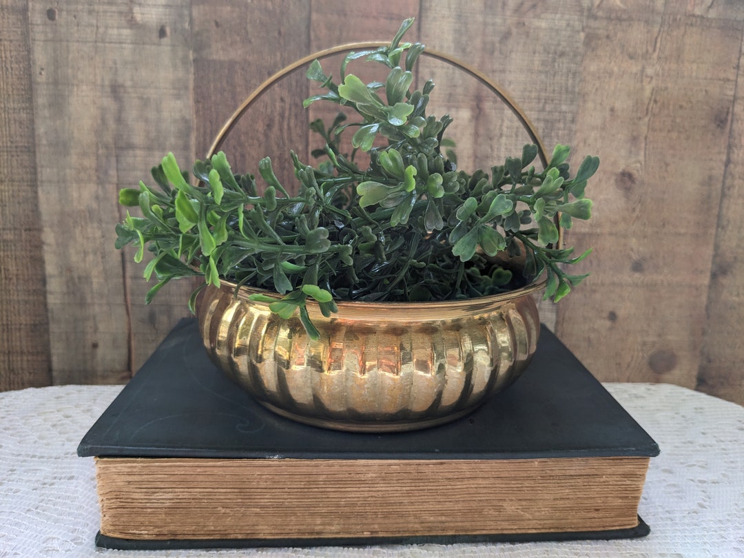 Vintage Brass Bowl With Handle Vintage Gatco Solid Brass Etsy