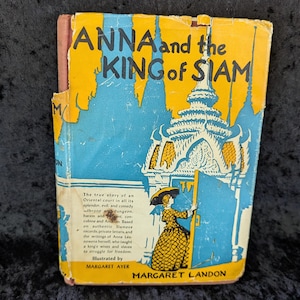 Anna and the King of Siam - 1944 Book Club Edition w/ Deckled Edges - Classic Historical Novel - The King and I - Vintage Red Hardcover Book