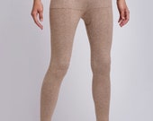 Mongolian Kazakh wool cashmere pants leggings trousers brown beige soft for winter + 1 sock as gift!