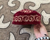 Kazakh hat Asian Kyrgyz felt wool kufi fall cap headwear