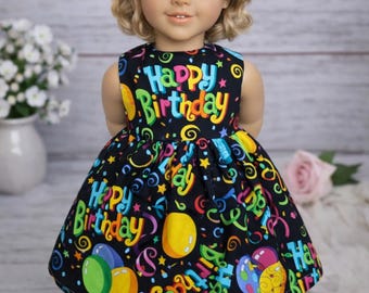 18 Inch Doll Happy Birthday Dress Handmade American Girl Doll Clothes