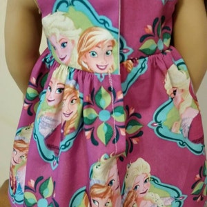 Handmade Frozen Inspired Elsa Anna 18 Inch Doll Dress Fits American Girl Doll Clothes image 4