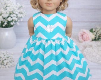 Handmade Chevron Doll Dress: Fits 18 Inch American Girl Dolls