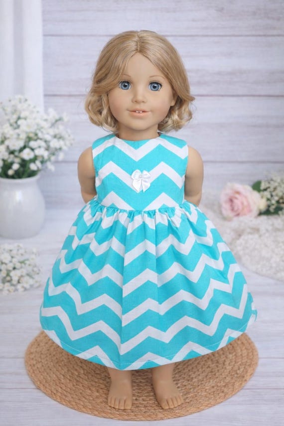 Handmade Chevron Doll Dress: Fits 18 Inch American Girl Dolls