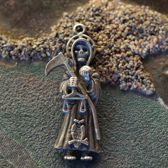 ciondolo santa muerte vero argento sterling 925 ciondolo santa muerte vero argento sterling 925