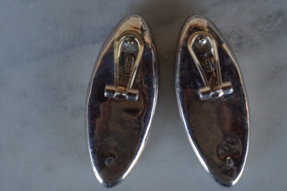 Modernist Sterling Silver Statement Earrings: Bol… - image 6