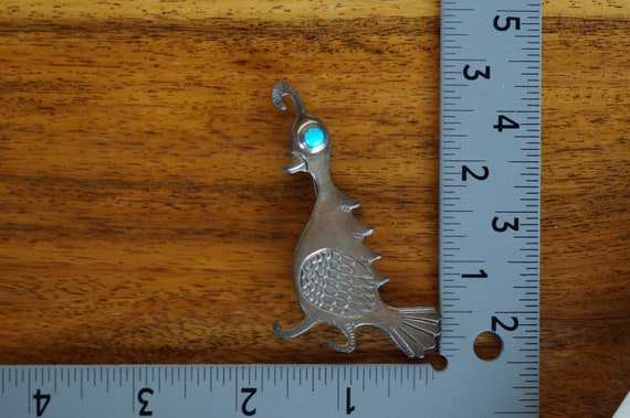 Navajo Clarence Russell Lee Sterling Silver Quail… - image 6