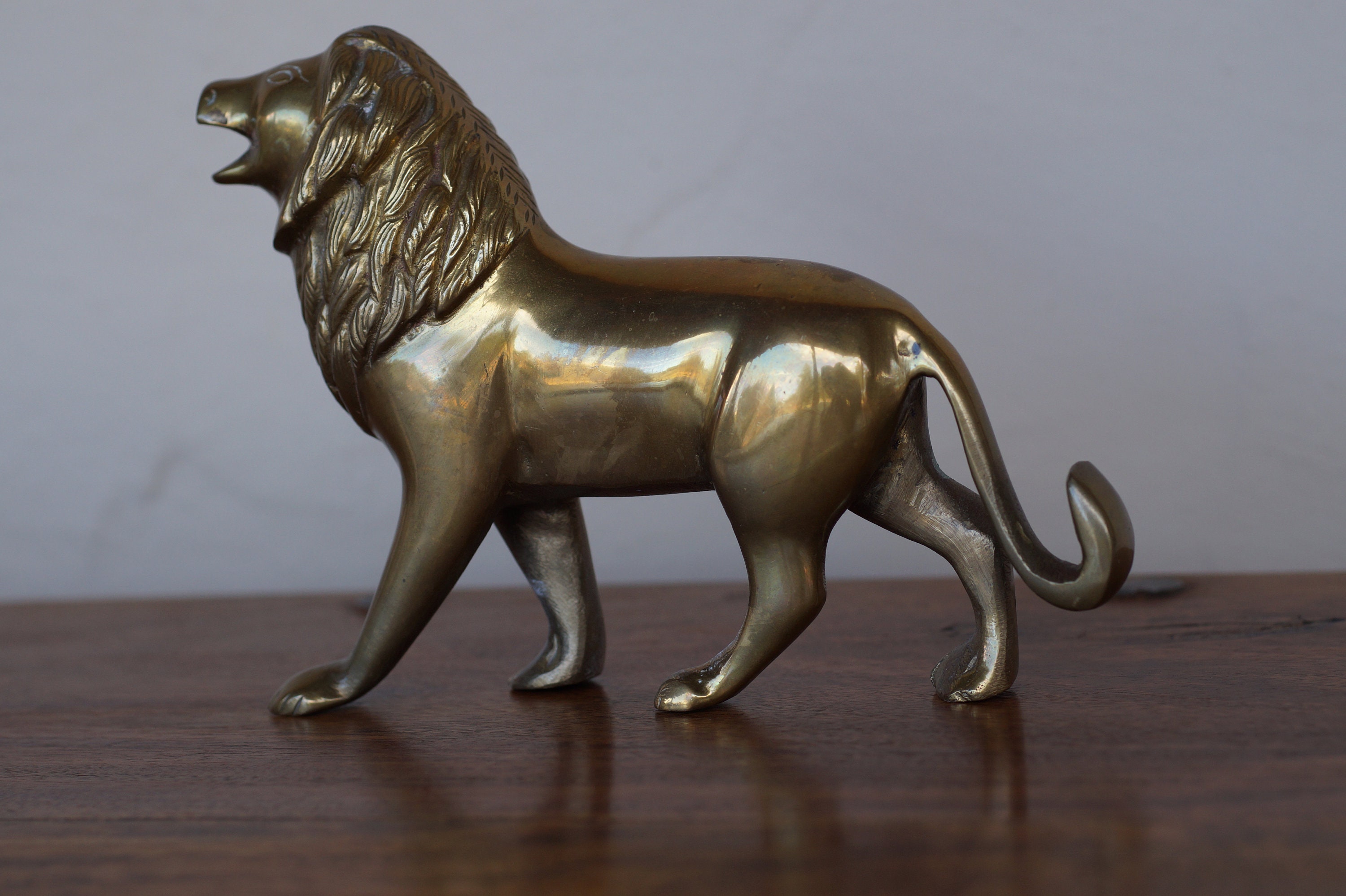 Solid Brass Lion Byzantine Sculpture - Etsy