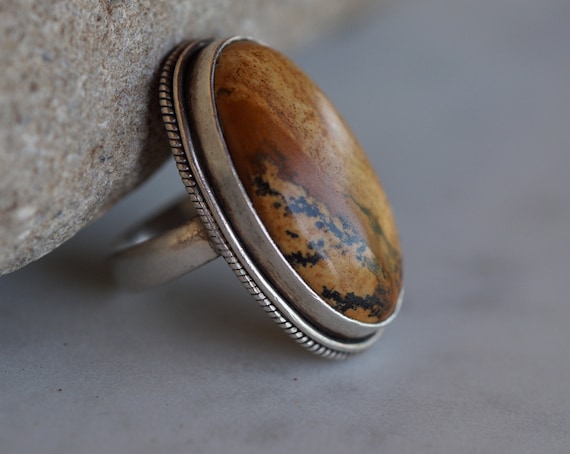Caramel Jasper Vintage Native American Navajo Sterling Silver Bracelet Caramel Jasper Vintage Native American Navajo Sterling Silver Bracelet