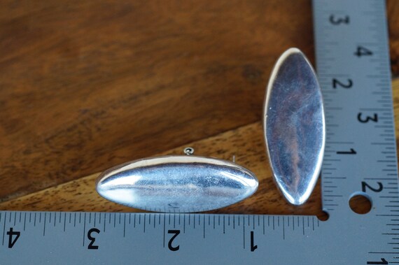 Modernist Sterling Silver Statement Earrings: Bol… - image 7