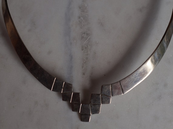 1970's Taxco Mexico Modernist Sterling Silver Cho… - image 1