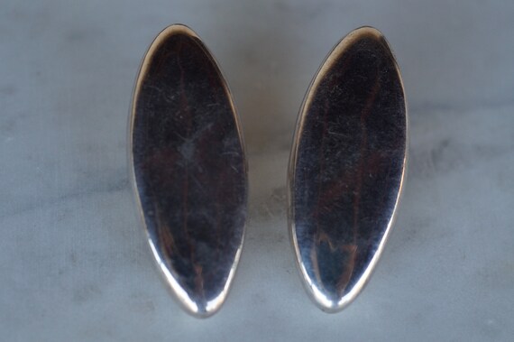 Modernist Sterling Silver Statement Earrings: Bol… - image 4
