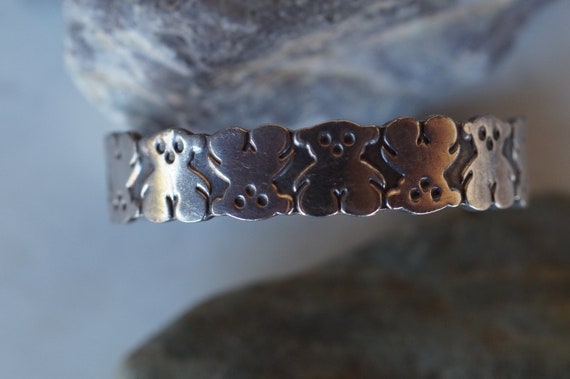 Tous Teddy Bear Sterling Silver Cuff Bracelet 28 Grams Etsy Ireland