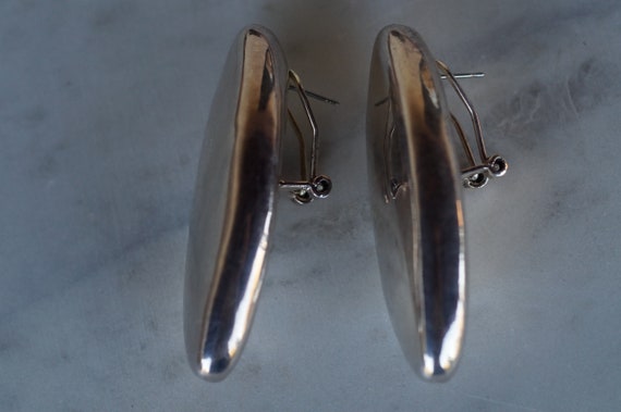 Modernist Sterling Silver Statement Earrings: Bol… - image 5