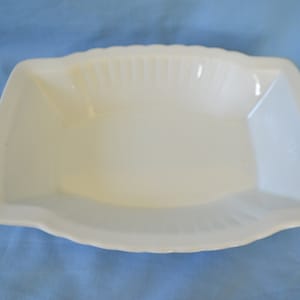 Antique White Ironstone Bowl, Johnson Bros. Royal Ironstone China, Rectangular Serving Bowl, England