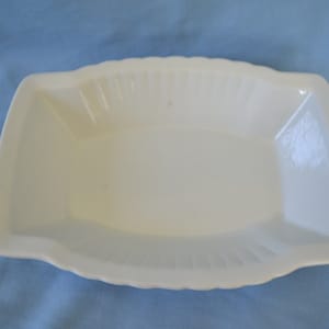 Antique White Ironstone Bowl, Johnson Bros. Royal Ironstone China, Rectangular Serving Bowl, England