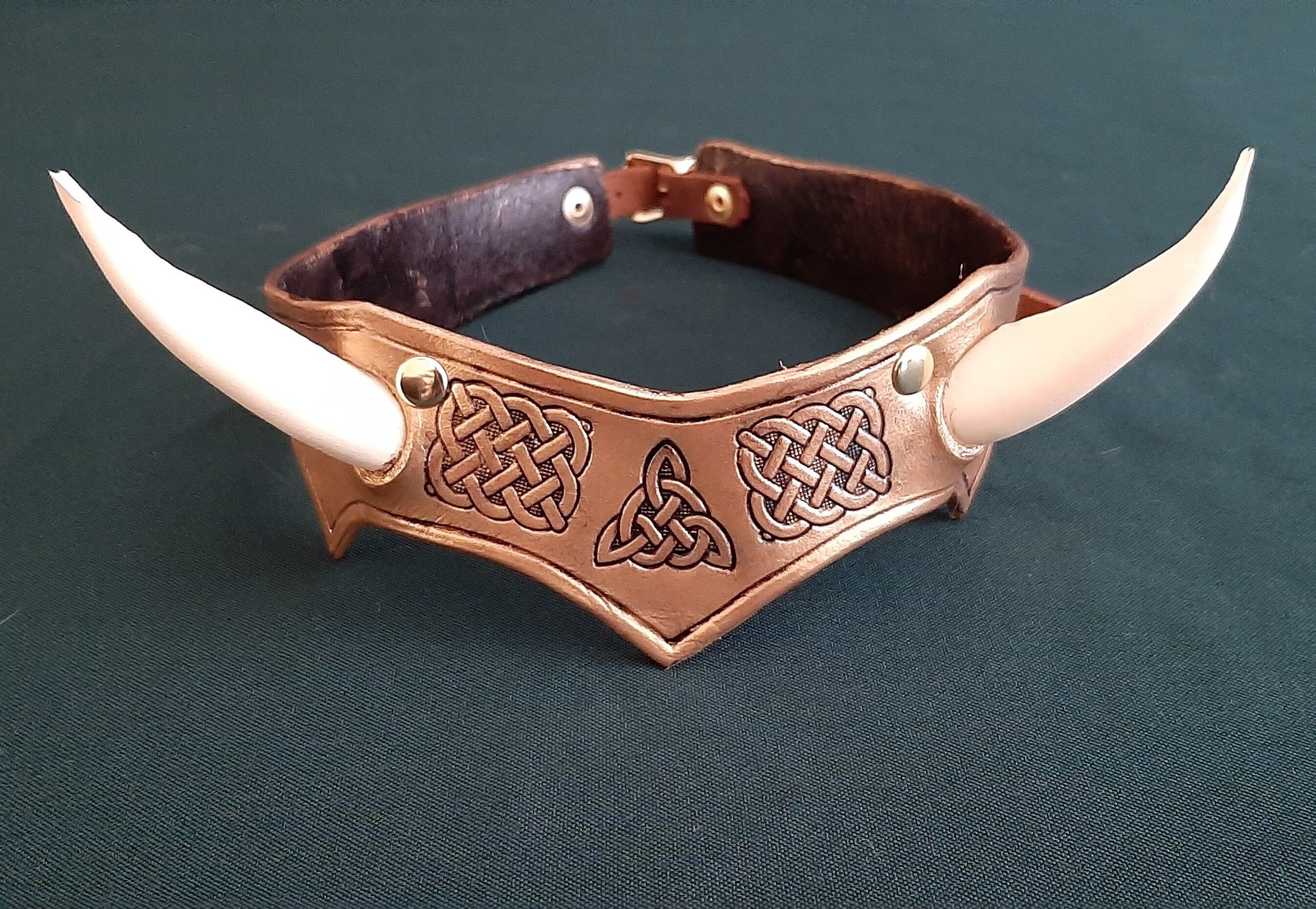 Leather Costume LARP Loki Horn Headband Etsy