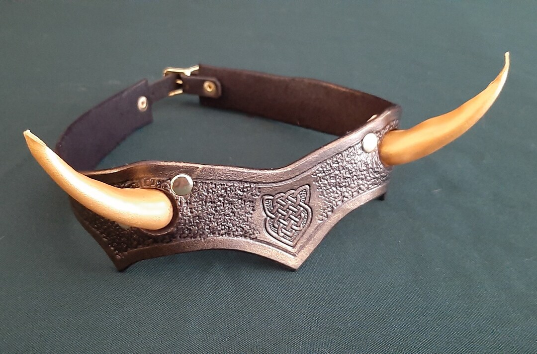 Leather Costume LARP Loki Horn Headband Etsy
