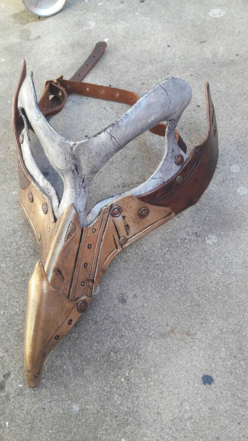 Steampunk Crow Skull Leather Mask