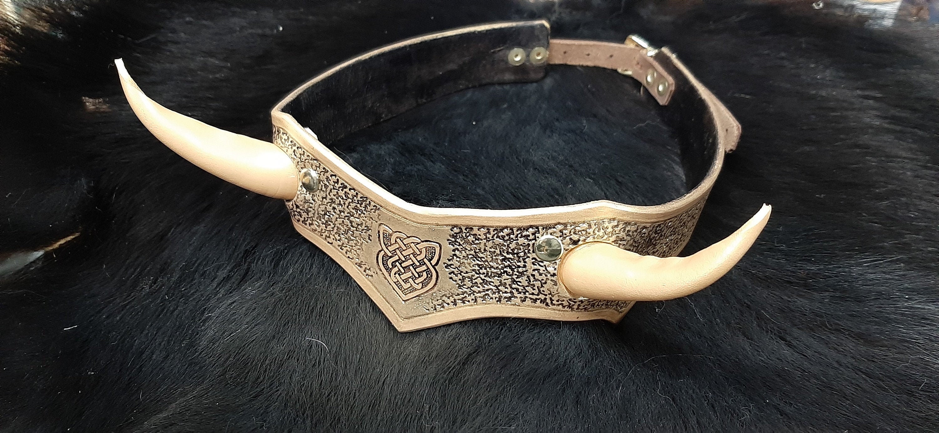 Leather Costume LARP Loki Horn Headband Etsy