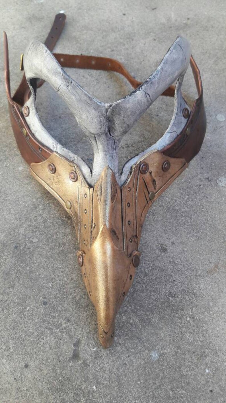 Steampunk Crow Skull Leather Mask