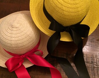 MADELINE HAT | Girls' Madeline Costume Hat | Favorite Book Character Day | Madeline Costume | Yellow Hat for Girls | Dress up Fun |