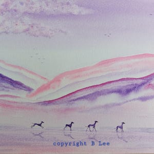 ORIGINAL PAINTING of a Whippet greyhound ... a Watercolor Painting