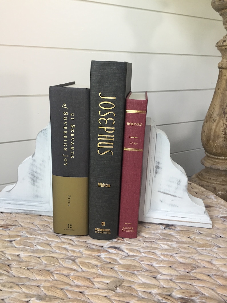 Charcoal/black Bookends Farmhouse Bookends Rustic Bookends Etsy