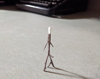 Origami Matchstick Man, Inspired by Blade Runner and Gaff's Origami, 3D Printed Matchstick Man, Matchstick Man Resin Model, Satire