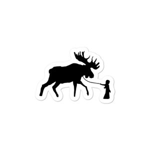 Premium Rare Moose en Girl Bubble-vrije stickers