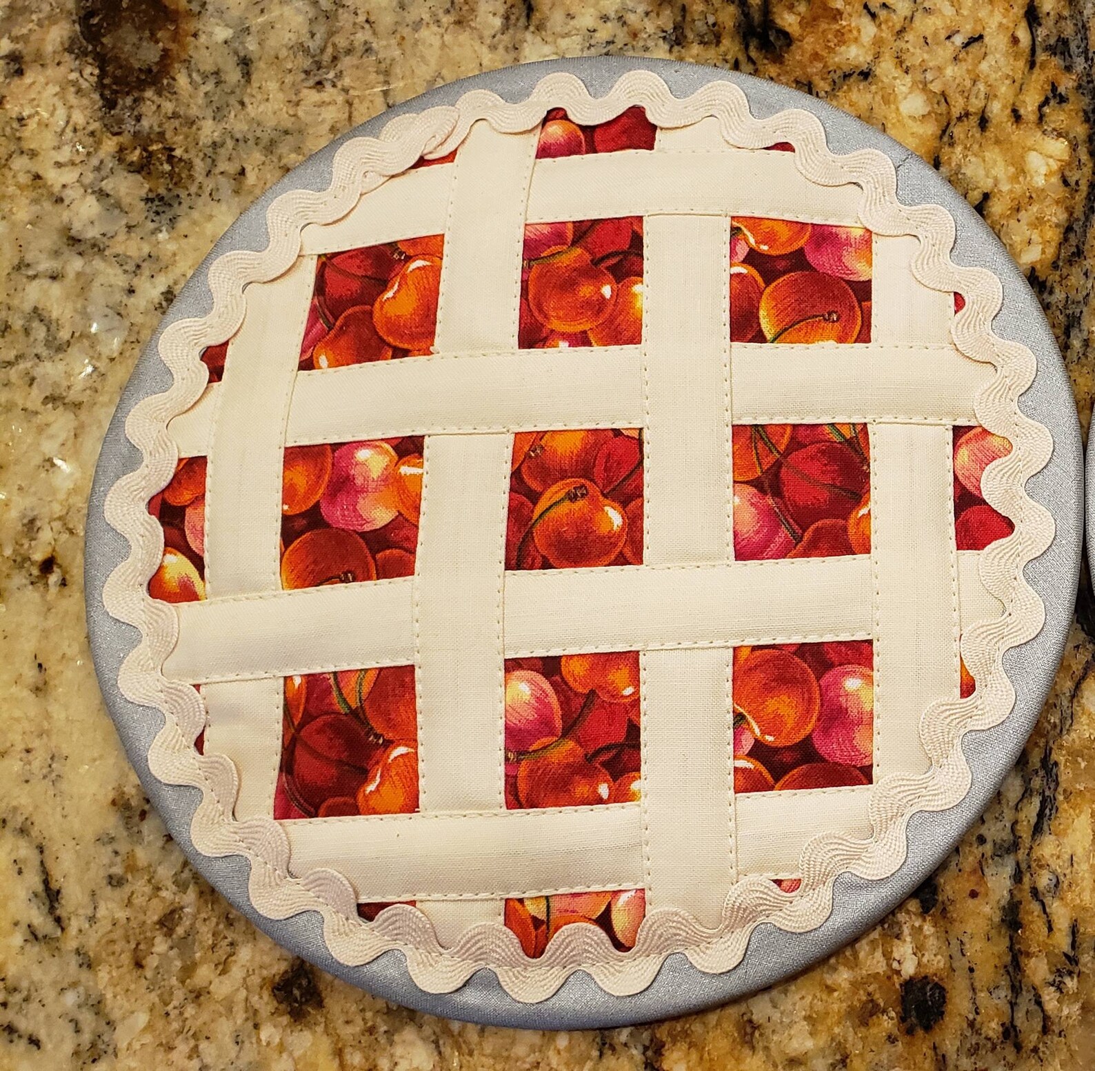 Fruit Pies quilted/ Hot Padhotpads/ pot holders / trivet / Etsy