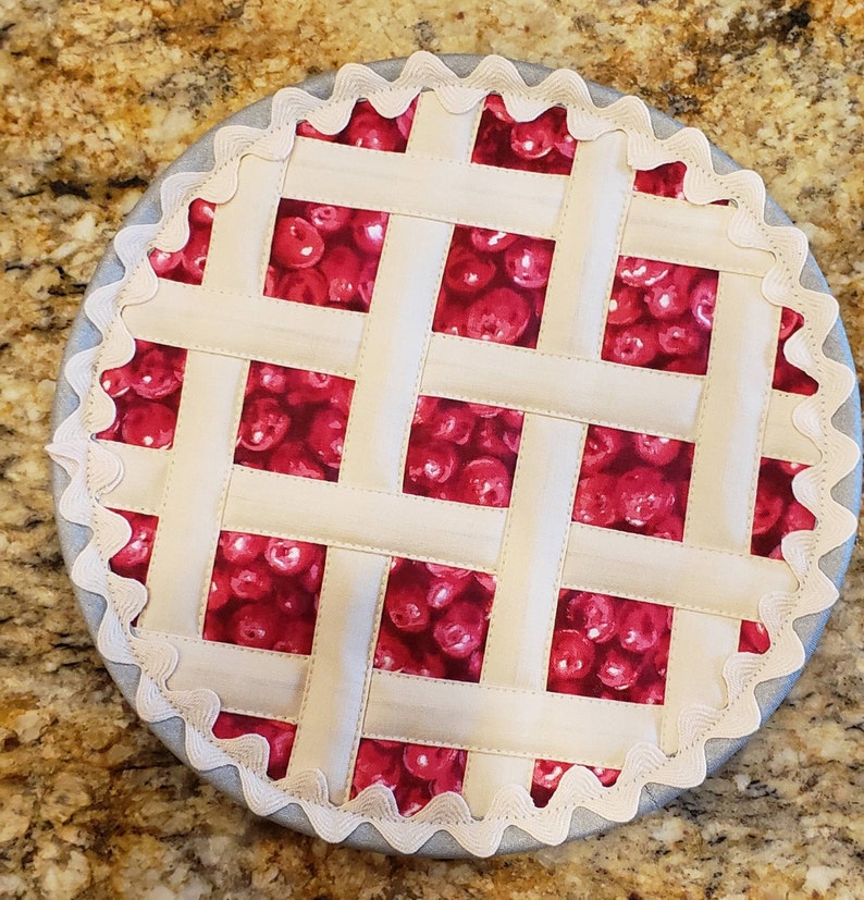 Fruit Pies quilted/ Hot Padhotpads/ pot holders / trivet / Etsy