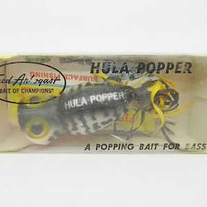 Vintage Fishing Lure by Fred Arbogast Brown Hula Popper Fishing Gift For Dad Fishing Decor Fathers Day Gift For Men Antique Fishing Tackle