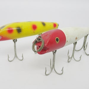 Vintage Fishing Lure Lot of Two Chubb Creek Darter Father's Day Gift Fishing Gift for Dad