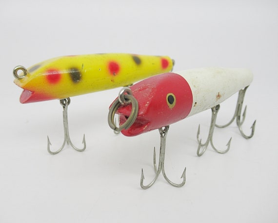 Vintage Fishing Lure Lot of Two Chubb Creek Darter Father's Day Gift  Fishing Gift for Dad 