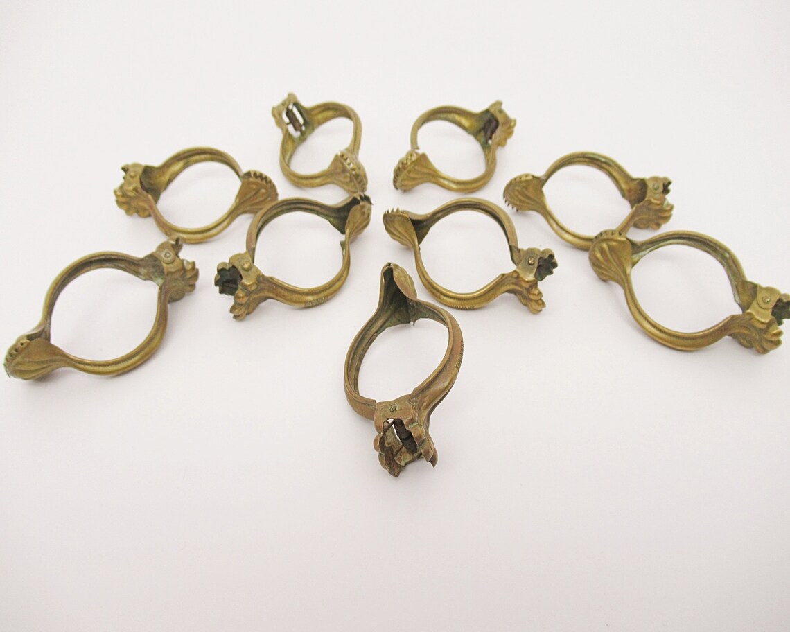 Set of 11 Vintage Napkin Rings Solid Brass Made in Germany Etsy