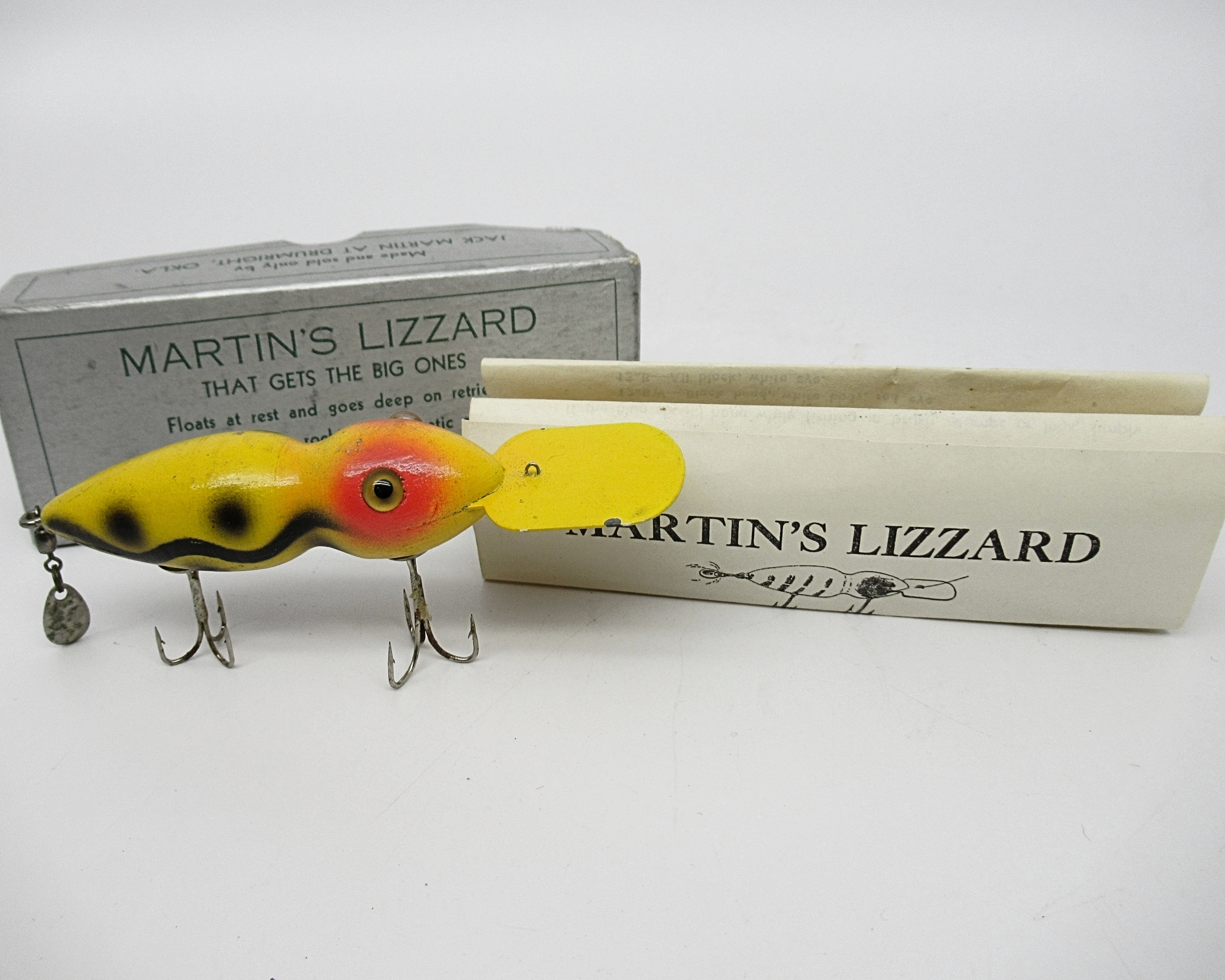 Vintage Martin's Lizzard Wooden Fishing Lure Fishing Gift for Dad Fishing  Decor Antique Fishing Tackle Jack Martin 